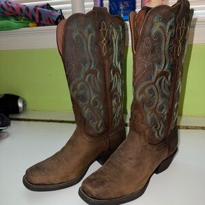 Justin Women’s 12” Square toe stampede western stampede boots